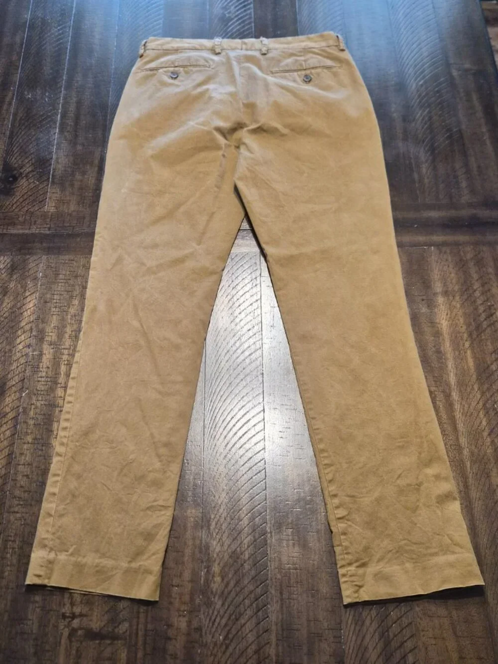 Flex By J Crew Mens Chino Pants Brown Size 31x31 Hemmed Khaki Stretch G486